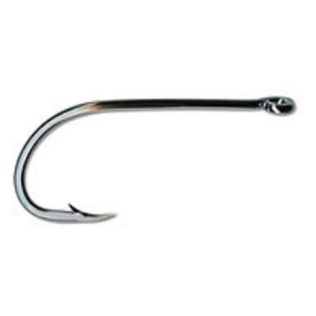 Mustad Classic Beak Hook, Size 1, Forged, Special Long Shank, Offset, Ringed Eye, Nickel, 10PK 92671-NI-1-10
